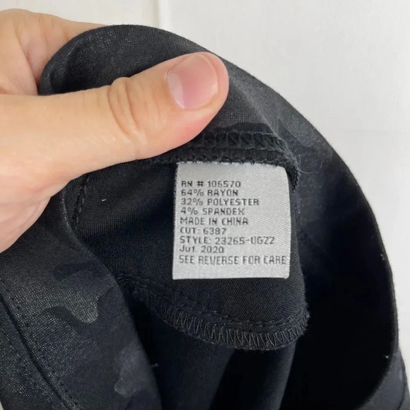 TRACTR VERNA MID RISE PULL ON SKINNY PONTE PANTS CAMO 14 - Picture 4 of 11